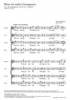 Wenn ein starker Gewappneter (Johannes Brahms) 