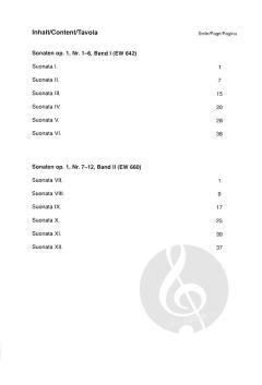 Sonaten op. 1, Nr. 1-6 von Lodovico Giustini 