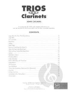 Trios For Clarinets von John Cacavas 