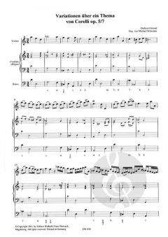 Variationen über ein Thema von Corelli op. 5/7 von Durham/Anonym (18. Jh.) Ground 