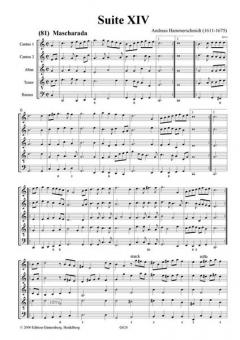 Erster Fleiß: Suiten XIV & XV in C, a von Andreas Hammerschmidt 