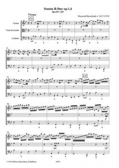Sonate B-Dur op. 1,4 von Dietrich Buxtehude 