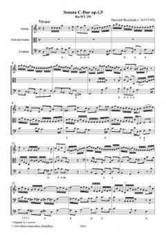 Sonata C-Dur op. 1,5 von Dietrich Buxtehude 
