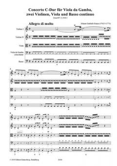 Concerto C-Dur, Erstausgabe von Johann Gottlieb Graun 