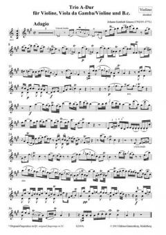 Trio A-Dur von Johann Gottlieb Graun 