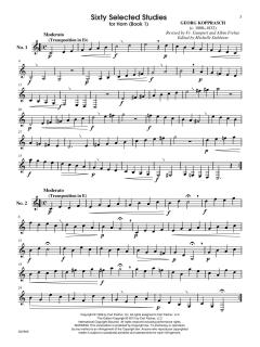 60 Selected Studies For Horn Book 1 von Georg Kopprasch im Alle Noten Shop kaufen