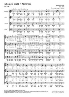 Nepovím (Ich sag's nicht) (Antonín Dvorák) 