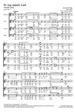 Napadly písne (Es zog manch Lied) (Antonín Dvorák) 