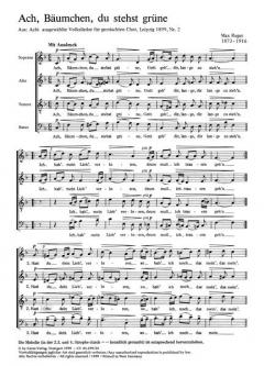 Ach, Bäumchen, du stehst grüne (Max Reger) 