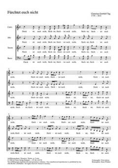 Fürchtet euch nicht (Christian Gotthilf Tag) 