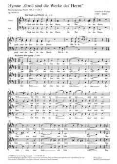 Groß sind die Werke des Herrn op. 10, 4 (Friedrich Silcher) 