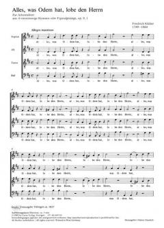 Alles, was Odem hat op. 9, 1 (Friedrich Silcher) 