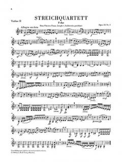 Streichquartette op. 18 Nr. 1-6 von Ludwig van Beethoven im Alle Noten Shop kaufen (Stimmensatz)