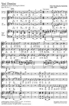 Veni Domine op. 39, 1 (Download) 