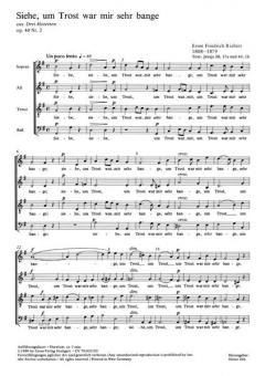 Siehe, um Trost war mir sehr bange (E. Richter) 