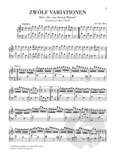 12 Variationen über 'Ah, vous dirai-je Maman' von Wolfgang Amadeus Mozart 