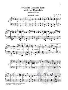 16 Deutsche Tänze und 2 Ecossaisen op. 33 D 783 von Franz Schubert 