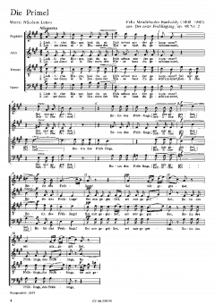 O Täler weit; Abschied; Die Primel (Felix Mendelssohn Bartholdy) 