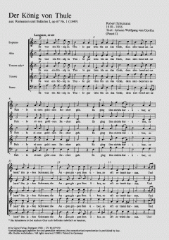 Der König von Thule; Heidenröslein (Robert Schumann) 