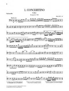 Concertini von Joseph Haydn für Klavier mit zwei Violinen und Violoncello Hob. XIV: 11-13 und XVIII: F2 im Alle Noten Shop kaufen (Stimmensatz)