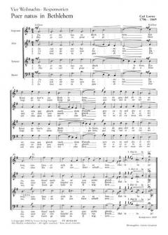 Vier Weihnachtschorsätze (Carl Loewe) 