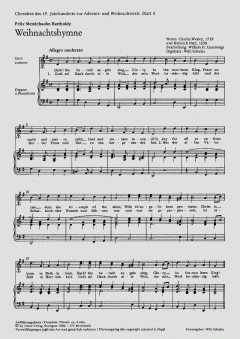 Zwei Weihnachtschorsätze von Mendelssohn Bartholdy und Thiel (Felix Mendelssohn Bartholdy) 