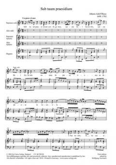 Sub tuum praesidium in B (Johann Adolf Hasse) 