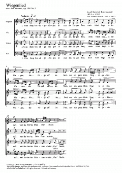 Wiegenlied / Bete auch du / Falsche Bläue (Joseph Gabriel Rheinberger) 
