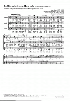 Drei Gesänge für 3-stimmigen Frauenchor (Max Reger) 
