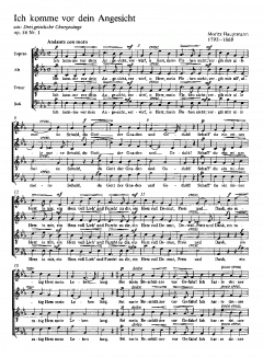 Hauptmann: Ich komme vor dein Angesicht (Moritz Hauptmann) 