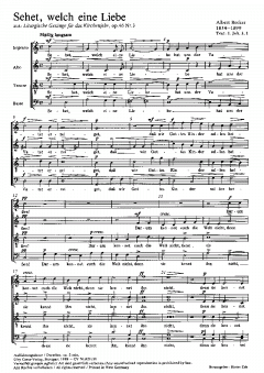 Sehet, welch eine Liebe; Herr, nun lässest du deinen Diener (Albert Becker) 