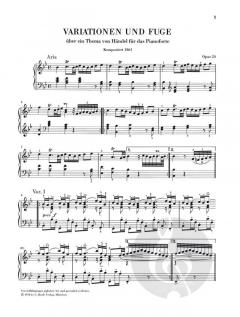 Händel-Variationen op. 24 von Johannes Brahms 