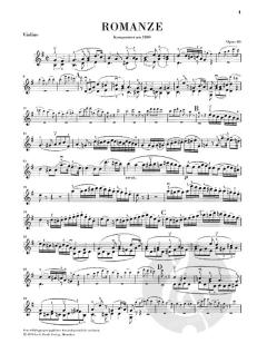 Romanzen für Violine und Orchester von Ludwig van Beethoven im Alle Noten Shop kaufen