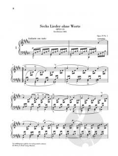 Lieder ohne Worte von Felix Mendelssohn Bartholdy 