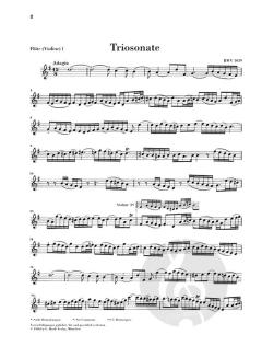 Triosonate BWV 1039 von Johann Sebastian Bach für zwei Flöten und Basso continuo (mit rekonstruierter Fassung für zwei Violinen) im Alle Noten Shop kaufen