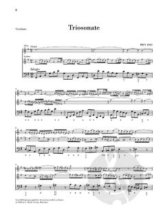 Triosonate BWV 1039 von Johann Sebastian Bach für zwei Flöten und Basso continuo (mit rekonstruierter Fassung für zwei Violinen) im Alle Noten Shop kaufen