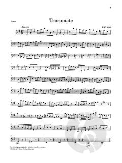 Triosonate BWV 1039 von Johann Sebastian Bach für zwei Flöten und Basso continuo (mit rekonstruierter Fassung für zwei Violinen) im Alle Noten Shop kaufen