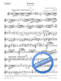 Sonate Nr. 3 in c-Moll op. 45 von Edvard Grieg für Violine und Klavier im Alle Noten Shop kaufen