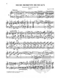 Moments musicaux op. 94 D 780 von Franz Schubert 