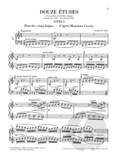 Douze Etudes von Claude Debussy 