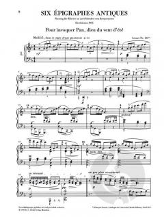 6 Epigraphes antiques von Claude Debussy 