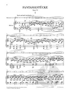 Fantasiestücke op. 73 von Robert Schumann für Klavier und Klarinette (oder Violine oder Violoncello) - Fassung für Violoncello im Alle Noten Shop kaufen