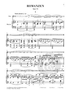 3 Romanzen op. 94 von Robert Schumann für Oboe und Klavier im Alle Noten Shop kaufen