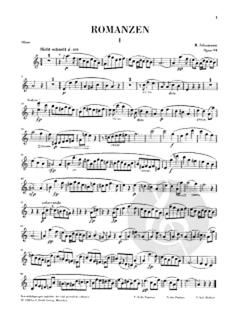 3 Romanzen op. 94 von Robert Schumann für Oboe und Klavier im Alle Noten Shop kaufen