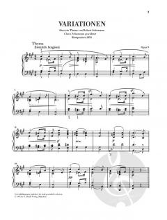 Schumann-Variationen op. 9 von Johannes Brahms 