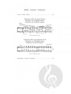 Variationen op. 21, Nr. 1 und 2 von Johannes Brahms 