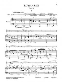 Romanzen für Oboe und Klavier op. 94 von Robert Schumann 