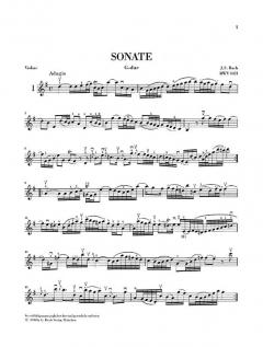 3 Sonaten von Johann Sebastian Bach für Violine und Klavier (Cembalo) BWV 1020, 1021,1023 im Alle Noten Shop kaufen