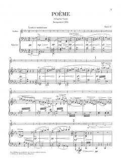 Poème op. 25 von Ernest Chausson für Violine und Orchester im Alle Noten Shop kaufen