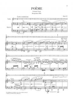Poème op. 25 von Ernest Chausson für Violine und Orchester im Alle Noten Shop kaufen